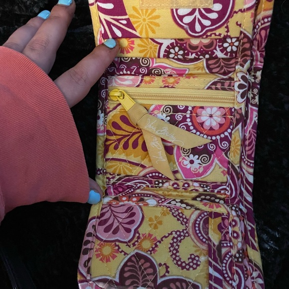 Vera Bradley Yellow and Pink Floral Wallet vintage style - Picture 2 of 3